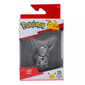 Pokemon 25th Anniversary Celebration Silver Eevee Figure