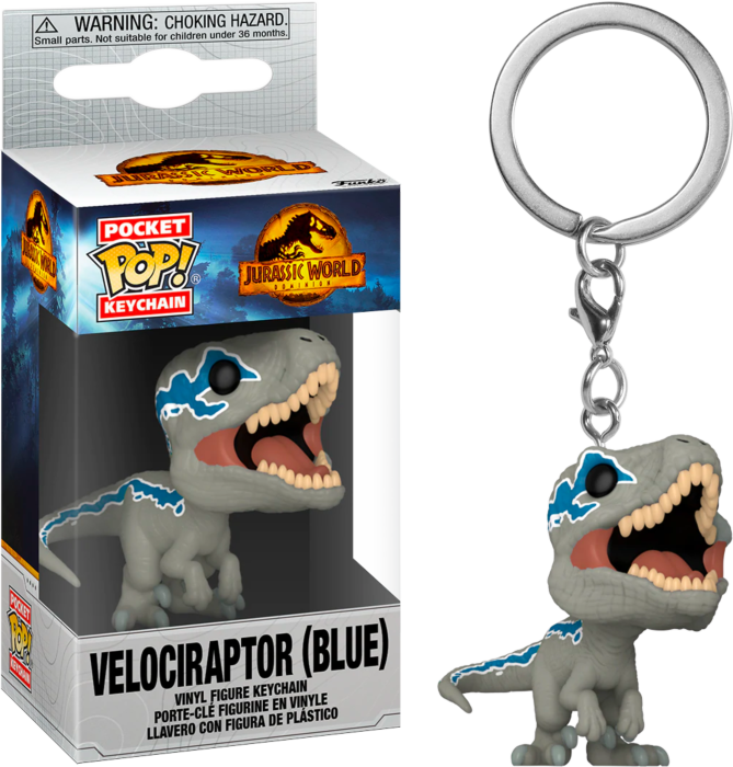 Jurassic World: Dominion - Velociraptor Blue Pocket Pop! Vinyl Keychain