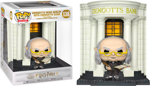 Harry Potter - Gringotts’ Head Goblin with Gringott’s Wizarding Bank Diagon Alley Diorama Deluxe Pop Vinyl! 138