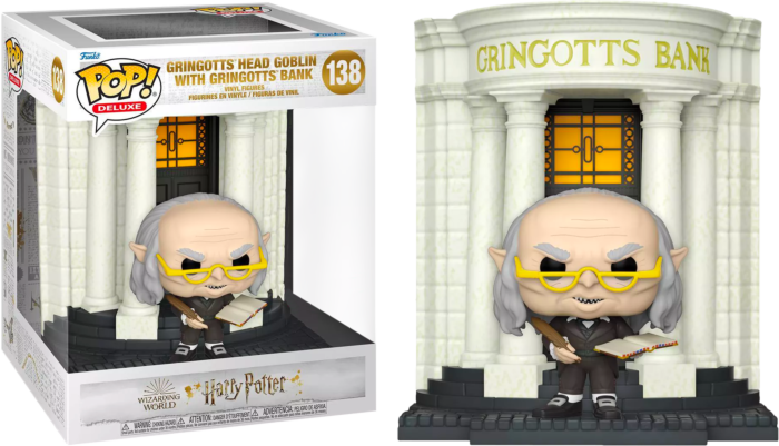 Harry Potter - Gringotts’ Head Goblin with Gringott’s Wizarding Bank Diagon Alley Diorama Deluxe Pop Vinyl! 138