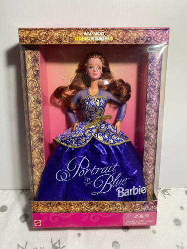 Portrait in Blue Barbie 1997 Mattel WALMART SPECIAL EDITION Box 19355