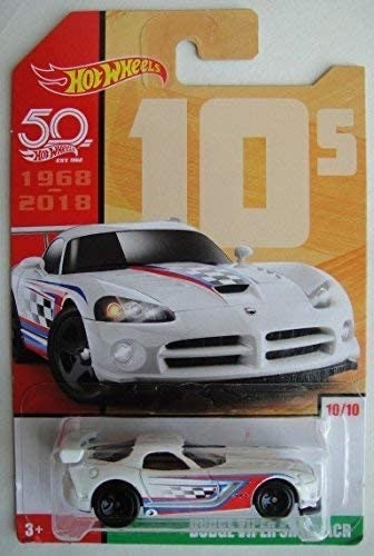 Hot Wheels 10s, White Dodge Viper SRT10 ACR 10/10 50TH Anniversary