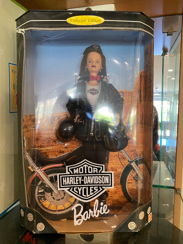 Harley Davidson Motorcycle Barbie 1998 Brunette Collector Doll NRFB