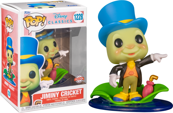 Pinocchio - Jiminy Cricket on Leaf Pop Vinyl! 1228