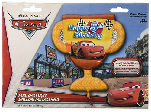 Disney Pixar Cars Trophy 5th Jumbo Birthday Foil Balloon