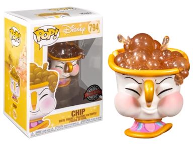 DISNEY Beauty & the Beast Chip with Bubbles US Exclusive Pop Vinyl! 794