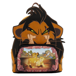 Disney Villains - Scar Scene 10” Faux Leather Mini Backpack LOUNGEFLY