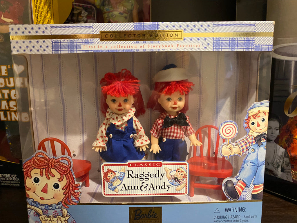 Raggedy Ann and Andy Barbie Dolls Kelly and Tommy 1999 COLLECTION ...