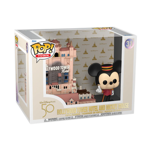 Walt Disney World: 50th Anniversary - Mickey Mouse with Hollywood Tower Hotel Pop Town Vinyl!31