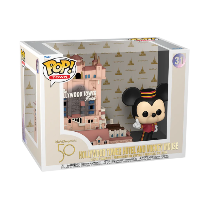 Walt Disney World: 50th Anniversary - Mickey Mouse with Hollywood Tower Hotel Pop Town Vinyl!31