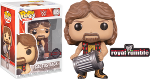 WWE - Cactus Jack with Trash Can Pop! Vinyl Figure with Enamel Pin! 105