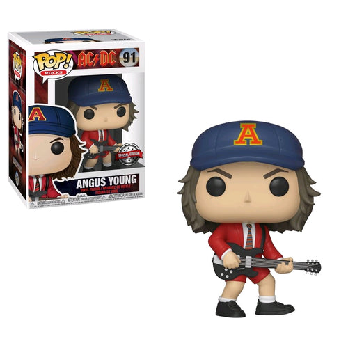 AC/DC - ANGUS YOUNG RED JACKET! CHASE! BLACK JACKET Pop Vinyl Figure #91 3 PACK