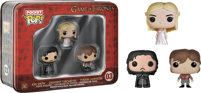 Game of Thrones - Jon Snow, Tyrion & Daenerys Pocket Pop 3-Pack Tin