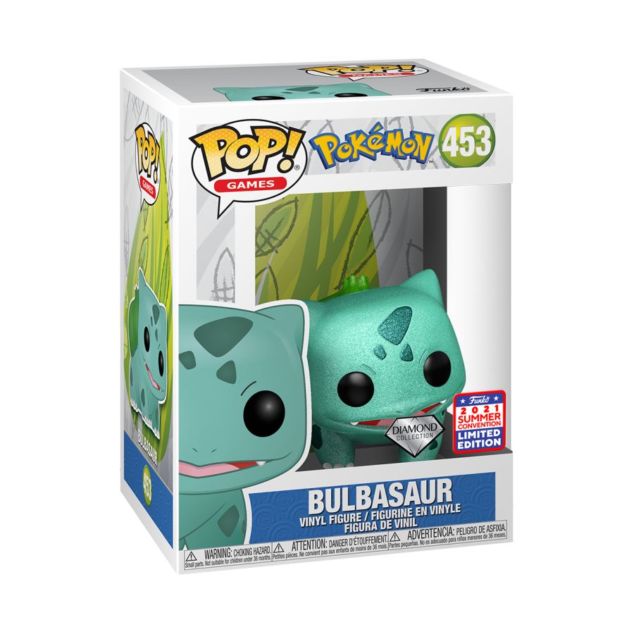 Pokemon - Bulbasaur Diamond Glitter SDCC 2021 US Exclusive Pop Vinyl! 453