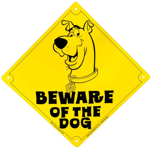 Scooby Doo Beware of the Dog Tin Sign