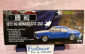 1972 Holden HQ Monaro GTS 350 2 Door Blue with White Interior 1:24 SCALE*