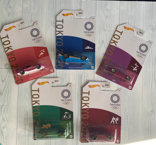 Hot Wheels Tokyo 2020 Olympic Games Series - Complete Set of 5 **
