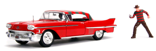 A Nightmare on Elm St 1958 Cadillac Series 62 1:24 with Figure Hollywood Ride