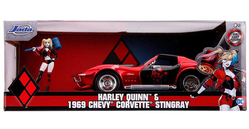 JADA - 1/24 Harley Quinn w/1969 Corvette Stingray Bombshells Movie