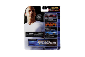 Fast & Furious - Nano Hollywood Rides Vehicle- 3 PACK ASSORTED