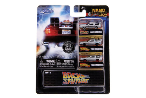 Back to the Future Delorean- Nano Hollywood Rides Vehicle 3 pack