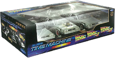 Back to the Future 1:24 Trilogy Gift DeLorean Replica Set