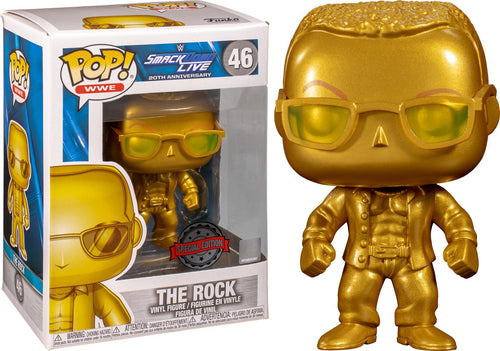 WWE The Rock Gold Metallic US Exclusive Pop Vinyl! 46