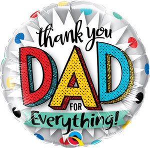 Thank You Dad for Everything! Foil Balloon 46cm