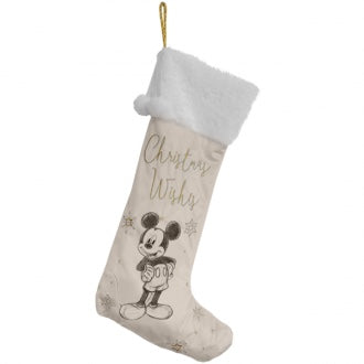 DISNEY COLLECTABLE VELVET XMAS STOCKING MICKEY MOUSE