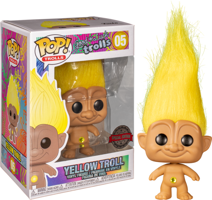 Trolls Yellow Troll US Exclusive Pop Vinyl 05 Pop Protector