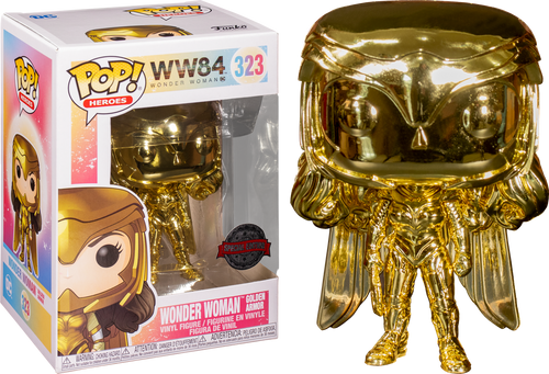 Wonder Woman: 1984 - Wonder Woman Power Pose Gold Chrome US Exclusive Pop  Vinyl! 323