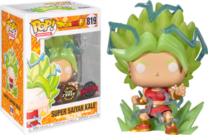 DragonBall Z Super CHASE Variant- Super Saiyan Kale with Energy Base US Exclusive Pop No 819 + Protector
