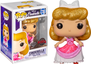 Cinderella Pink Dress Diamond Glitter US Exclusive Pop Vinyl! 738