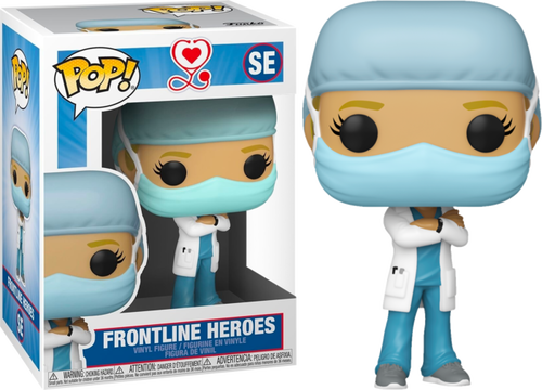 Pop! Heroes - Front Line Worker Female #1 Blue Pop! Vinyl