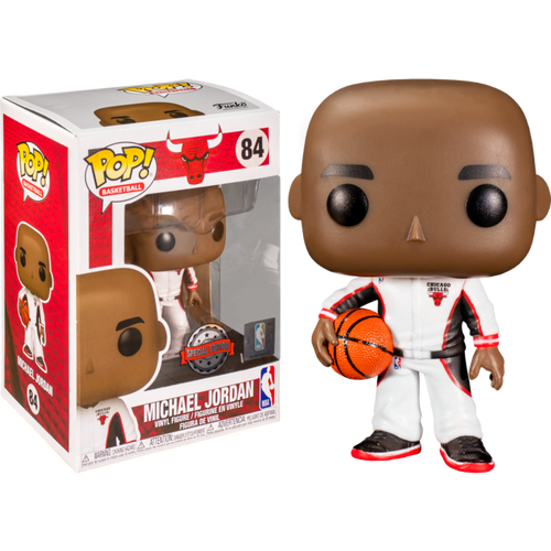 NBA Basketball - Michael Jordan Chicago Bulls White Warm-Up Suit Pop! Vinyl Figure #84