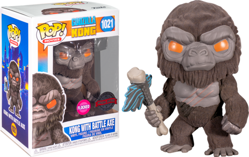 Godzilla vs Kong - Kong with Battle Axe Flocked US Exclusive Pop! Vinyl! 1021