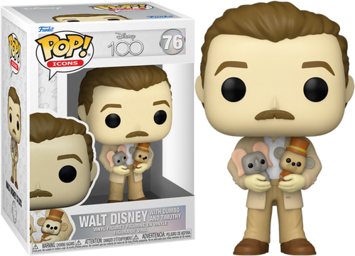 Disney 100th - Walt Disney with Dumbo and Timothy Pop! Vinyl Figure #76