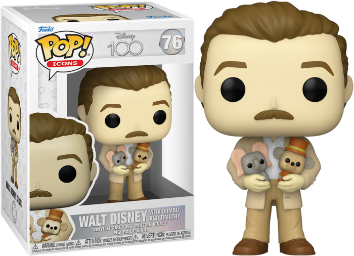 Disney 100th - Walt Disney with Dumbo and Timothy Pop! Vinyl Figure #76
