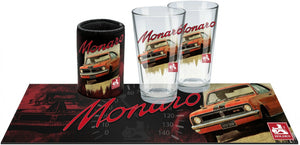 Holden Bar Essentials Gift Pack Monaro (Schooners Set of 2, Can Cooler and Bar Mat)