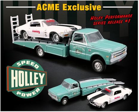 Holley Performance 1971 Chev Camaro w/1967 Chev Ramp Truck 1:64*