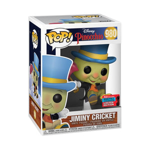Disney Pinocchio Jiminy Cricket NYCC 2020 US Exclusive Pop Vinyl! 980