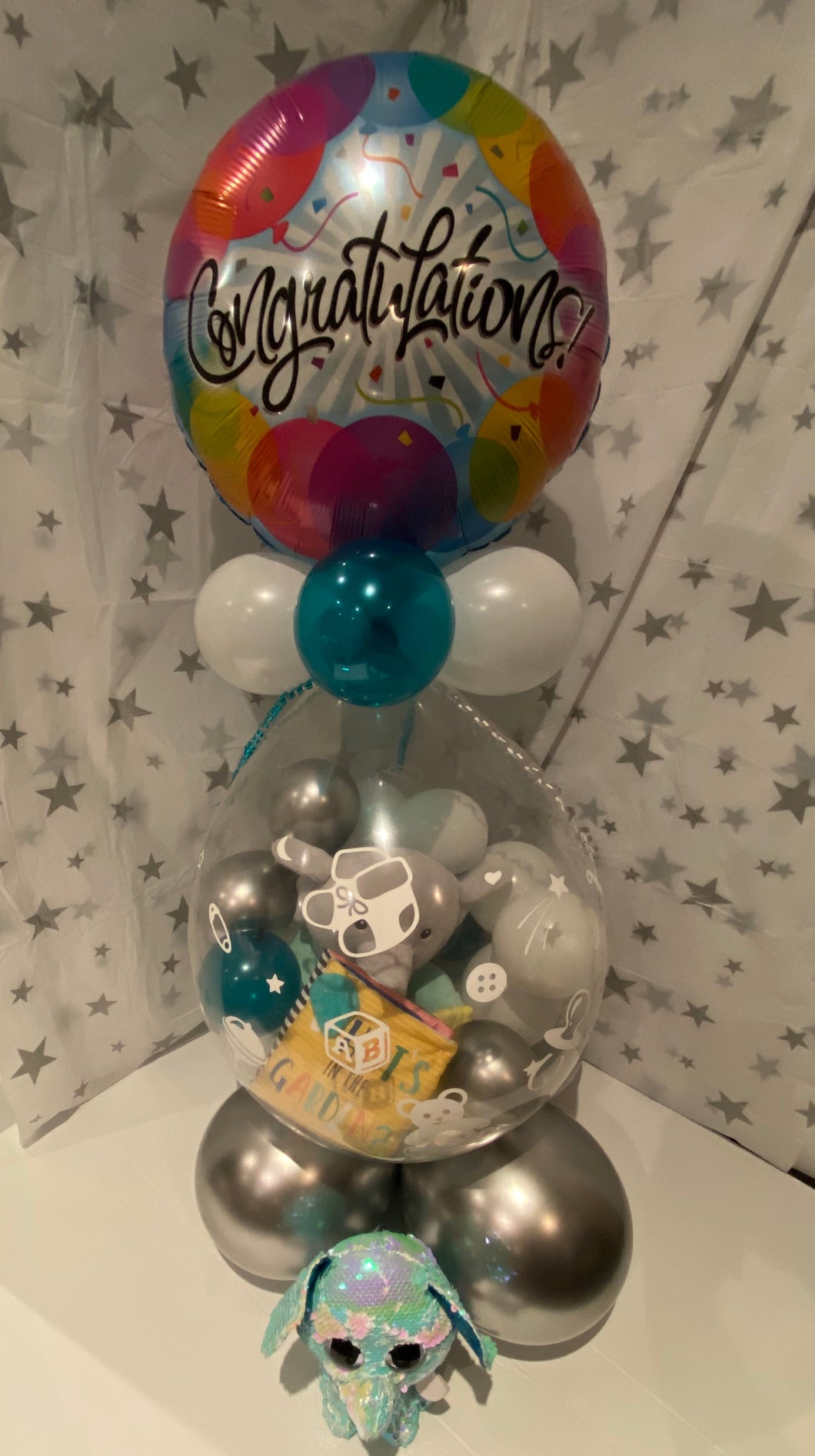 Congratulations Balloon filled with gifts