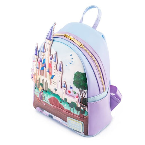 Disney Princess - Sleeping Beauty Castle 10” Faux Leather Mini Backpack LOUNGEFLY