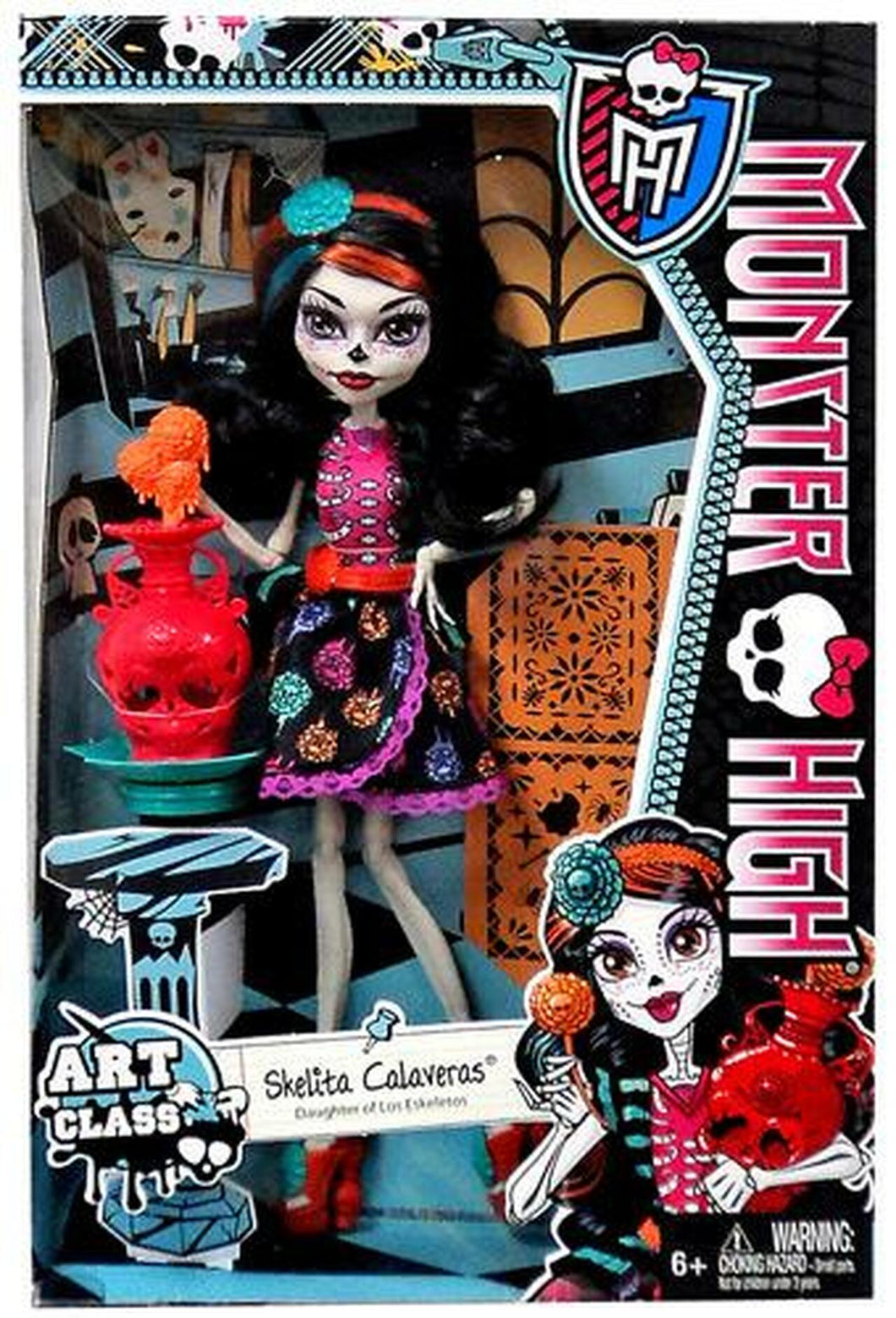 Monster High Classroom Art Class Skelita Calaveras Doll MATTEL