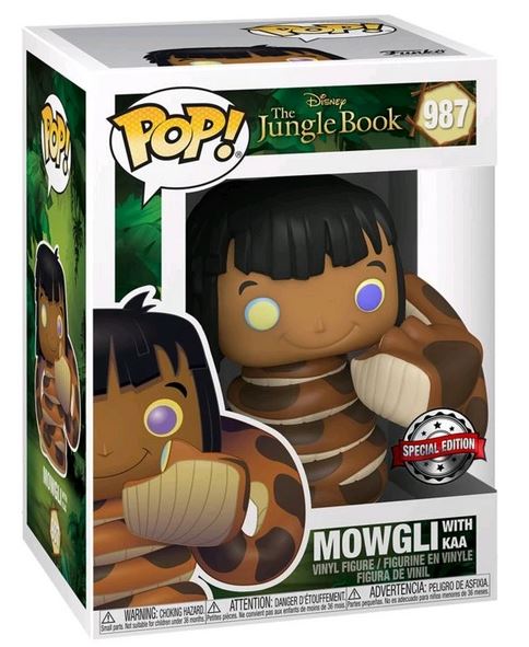 Jungle Book Mowgli with Kaa US Exclusive Pop Vinyl! 987