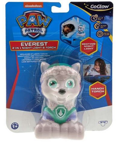 Paw Patrol Marshall & Everest GoGlow Buddy Night Light and Torch Assorted