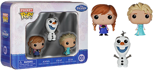 Frozen - Elsa, Anna and Olaf FUNKO Pocket Pop 3-Pack Tin