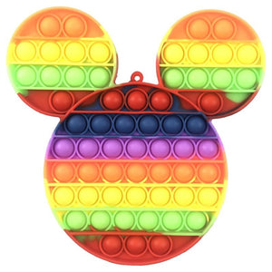Pop It Fidget Toy Supersized Rainbow Mouse