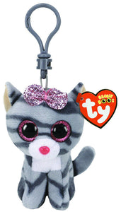 TY Beanie Boos with metal Clip Kiki Grey Cat