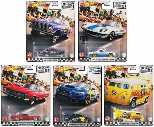Hot Wheels Boulevard SET OF 5 21- 25 **